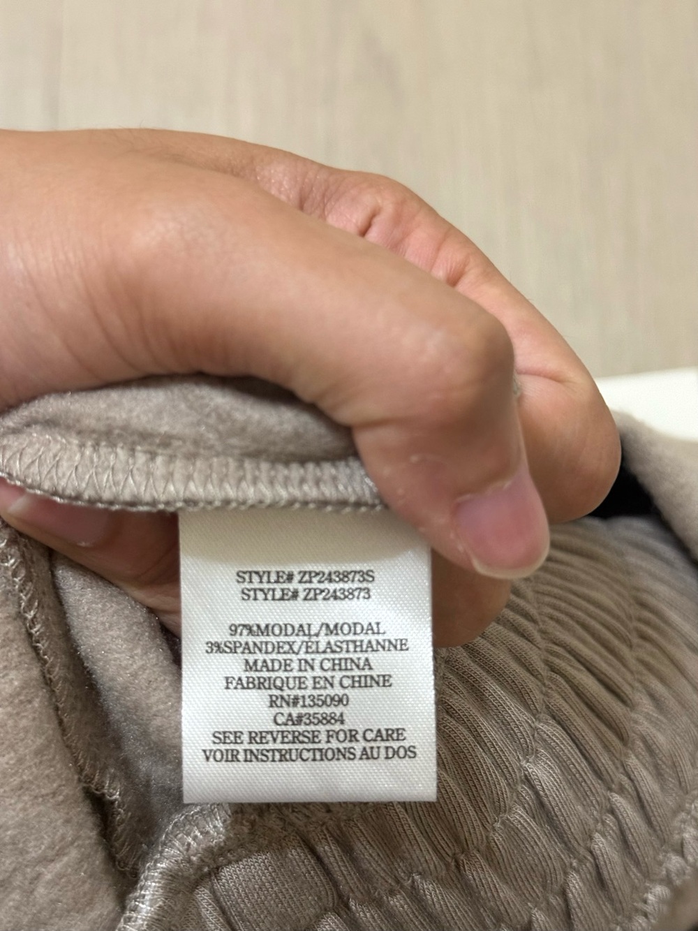 Z Supply Layover Jumpsuit Fleece Taupe Gray Modal Wide Leg Travel Athleisure - Picture 8 of 8
